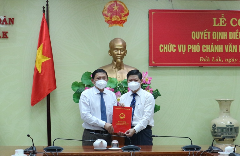 Nguyên Phó Chủ tịch UBND thành phố Buôn Ma Thuột Đoàn Ngọc Thượng được bổ nhiệm giữ chức vụ Phó Chánh Văn phòng UBND tỉnh